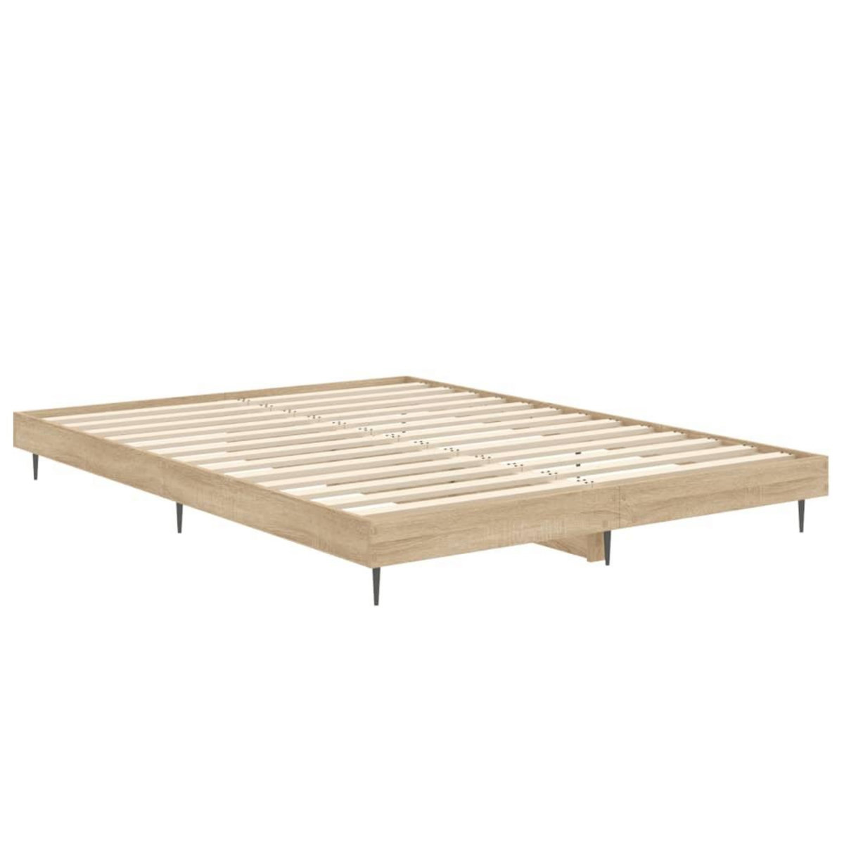 VIDAXL Cadre de lit sans matelas chene sonoma 140x190 cm