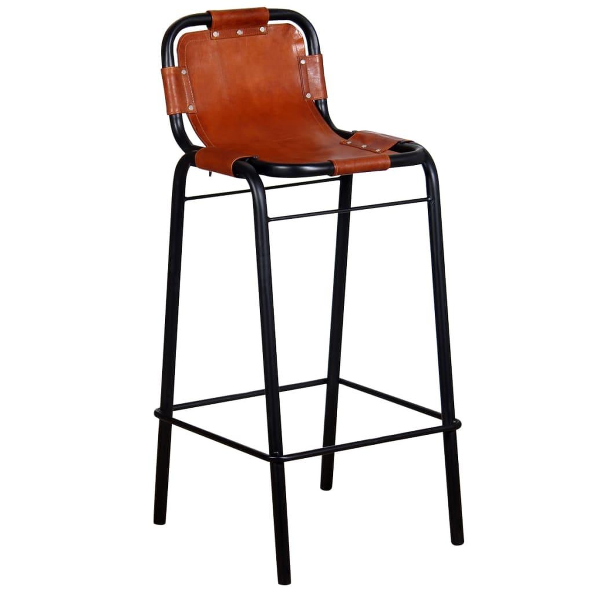 Voir la diapositive 2 : VIDAXL Tabourets de bar lot de 2 cuir veritable