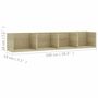Voir la diapositive 6 : VIDAXL Etagere murale a CD Chene sonoma 100x18x18 cm Bois d'ingenierie