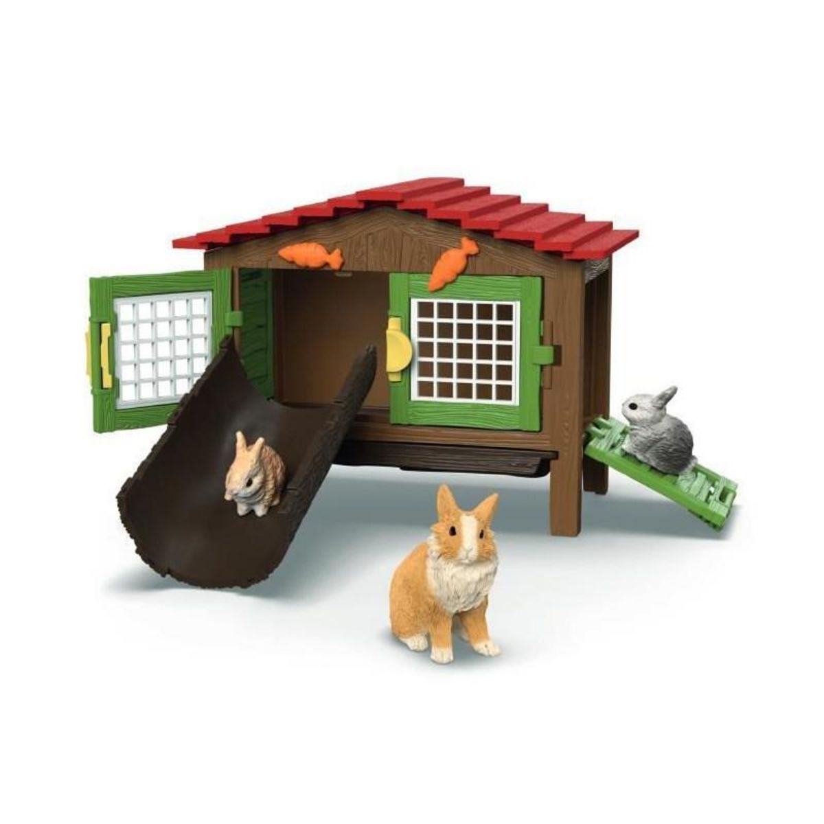 Schleich Coffret Clapier a Lapins, SCHLEICH 42728 Farm World, Des 4 ans