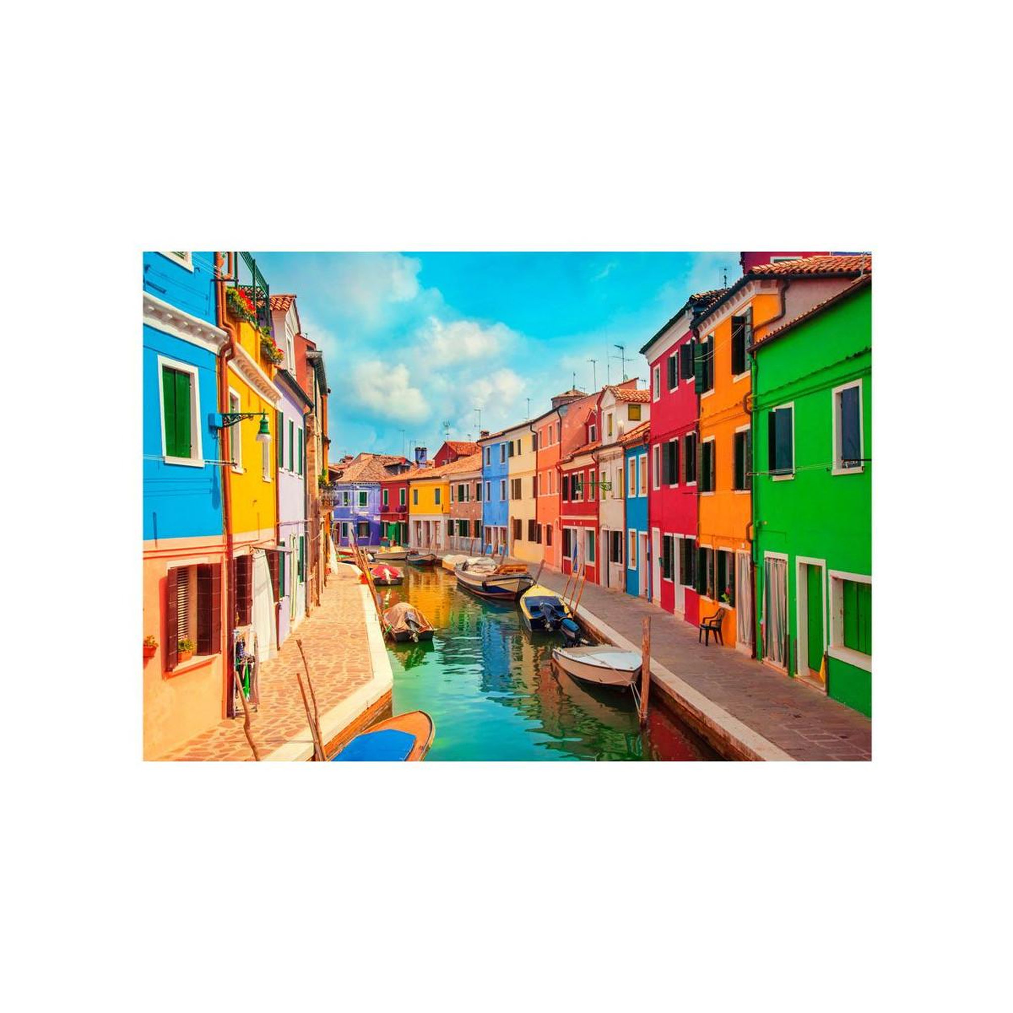 Voir la diapositive 2 : Paris Prix Papier Peint  Colorful Canal in Burano