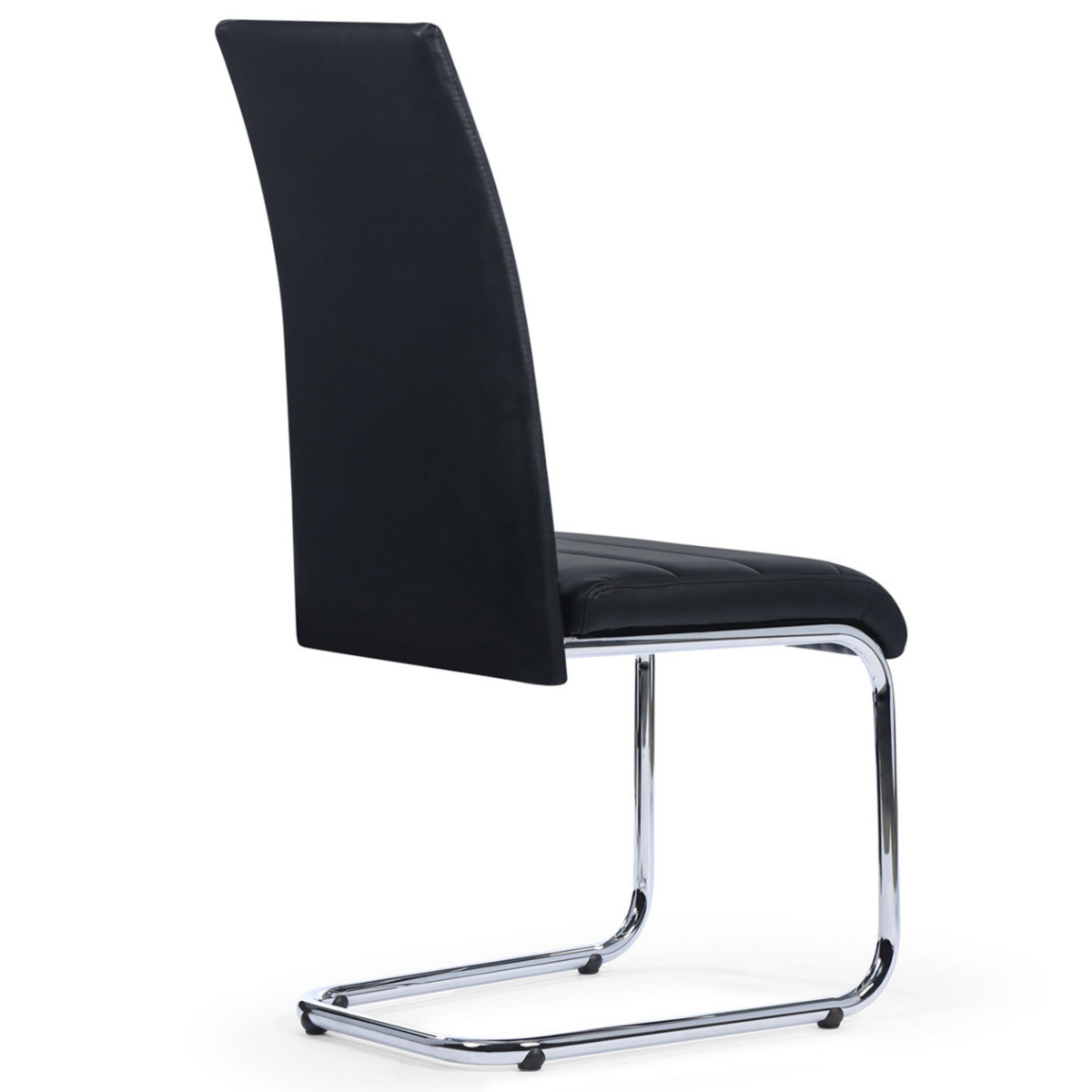 ID MARKET Lot de 4 chaises MIA noires pour salle à manger