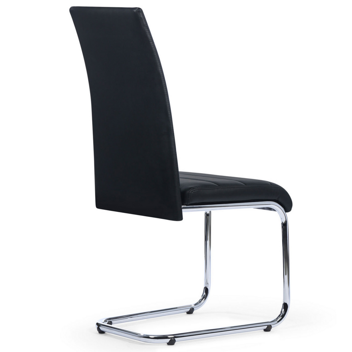 ID MARKET Lot de 4 chaises MIA noires pour salle à manger