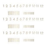 Rayher 3 kits de chiffres en bois pour horloge 1-12 + 24 traits