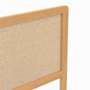 Voir la diapositive 5 : ID MARKET Tête de lit sur pied EDHEN 140 cm cannage et bois