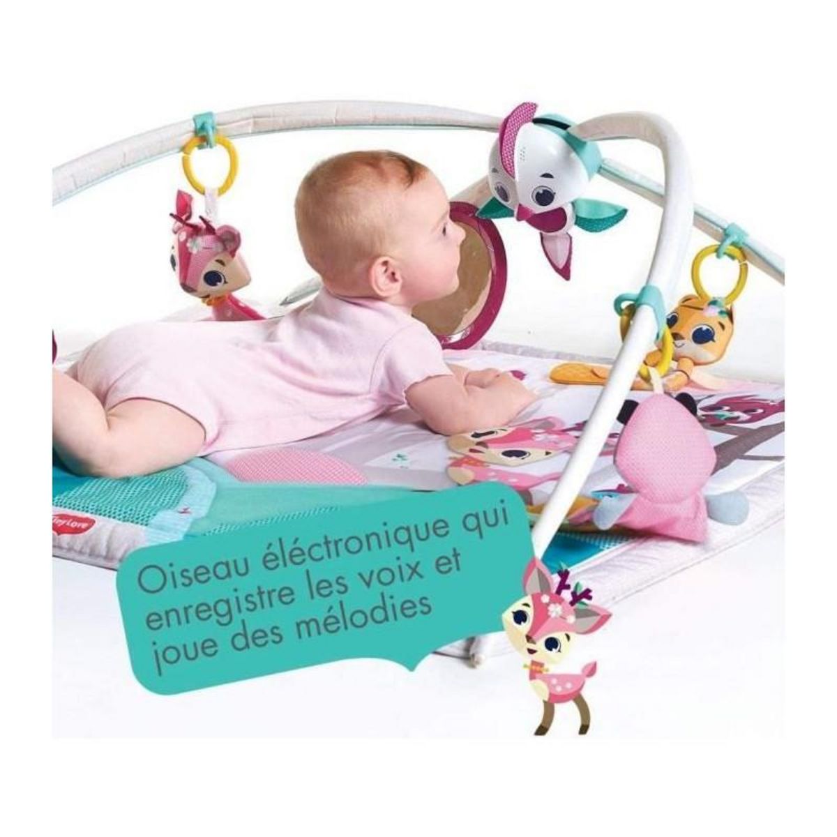 TINY LOVE TINY LOVE Tapis d'éveil bébé Fille Musical, Des la naissance, Collection Princesse, 88 x 78 cm