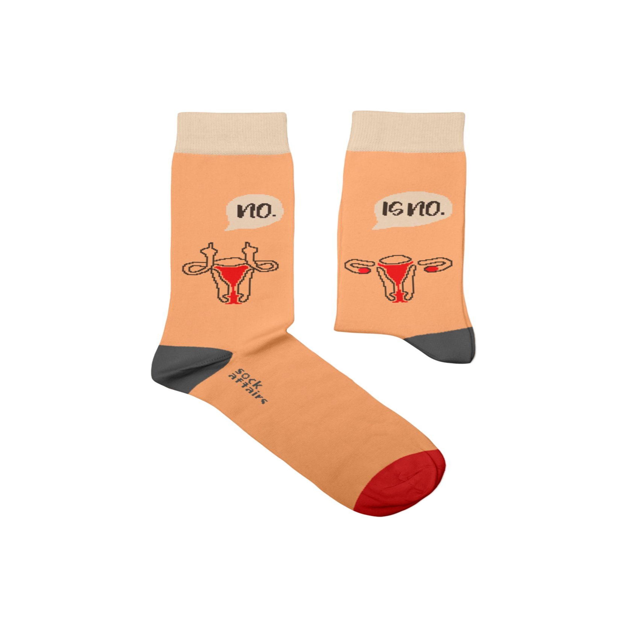 SOCK AFFAIRS Chaussettes coton bio non, c'est non. Coloris disponibles : Orange