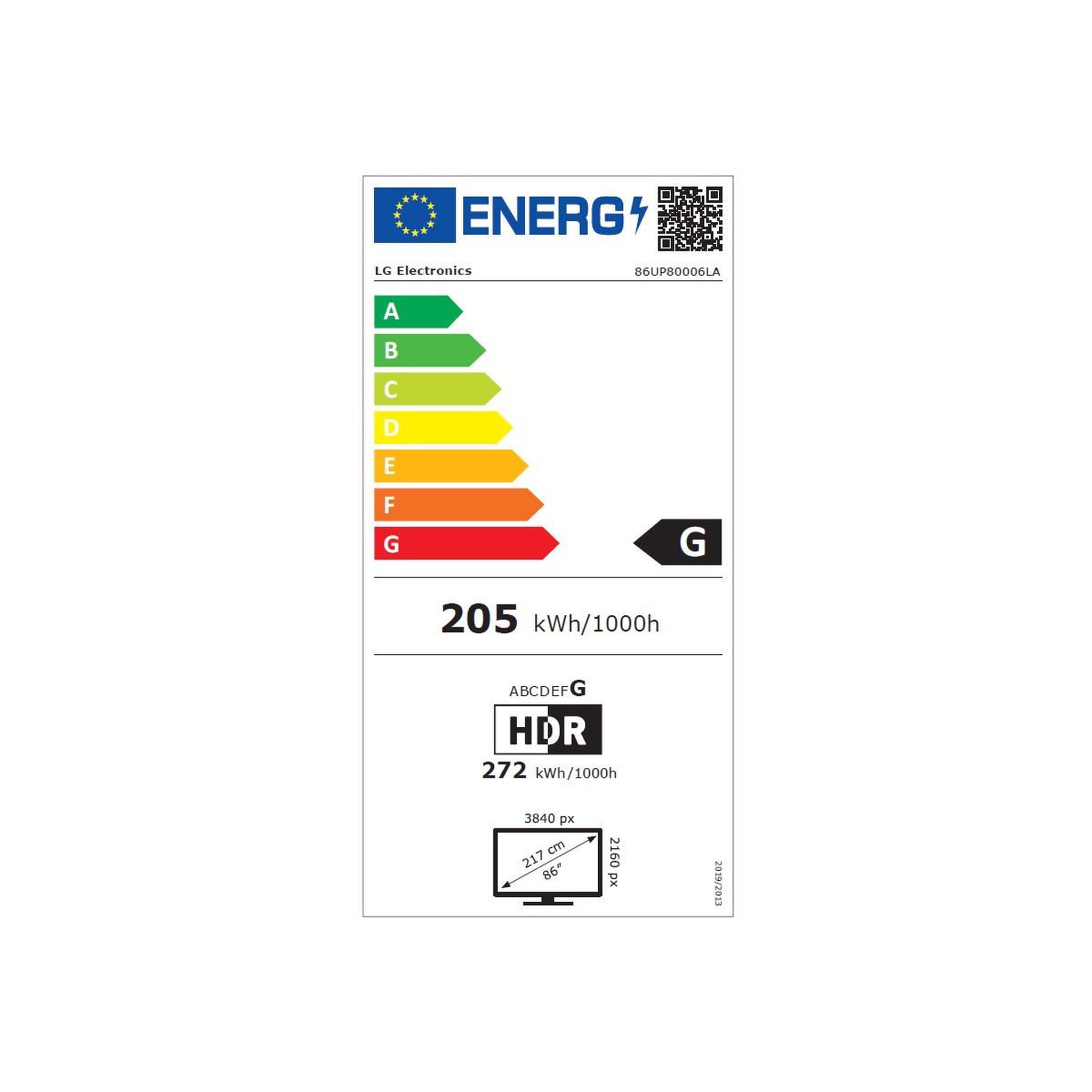 Voir la diapositive 3 : LG TV LED 86UP80006