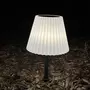 Lumisky Lampe de table solaire 2 en 1 LADY SPIKE BOUFFANT Blanc Acier H62cm