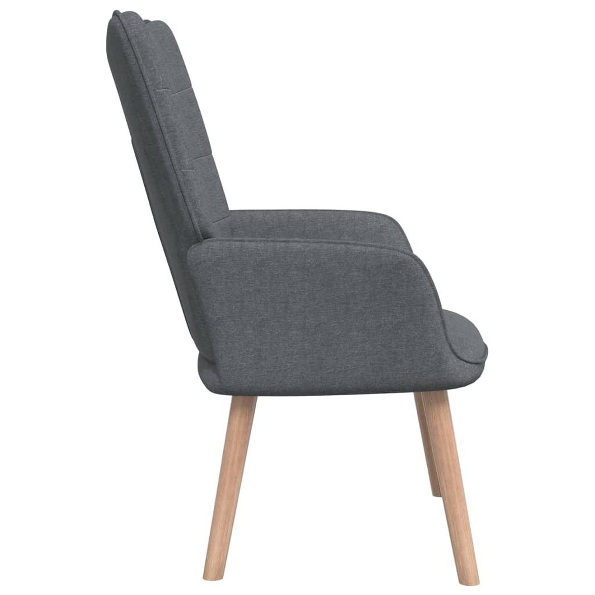 Voir la diapositive 4 : VIDAXL Chaise de relaxation Gris fonce Tissu