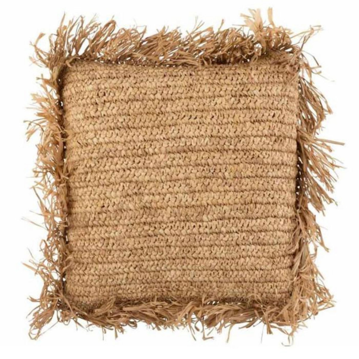 Paris Prix Coussin Déco  Raphia  45x45cm Naturel