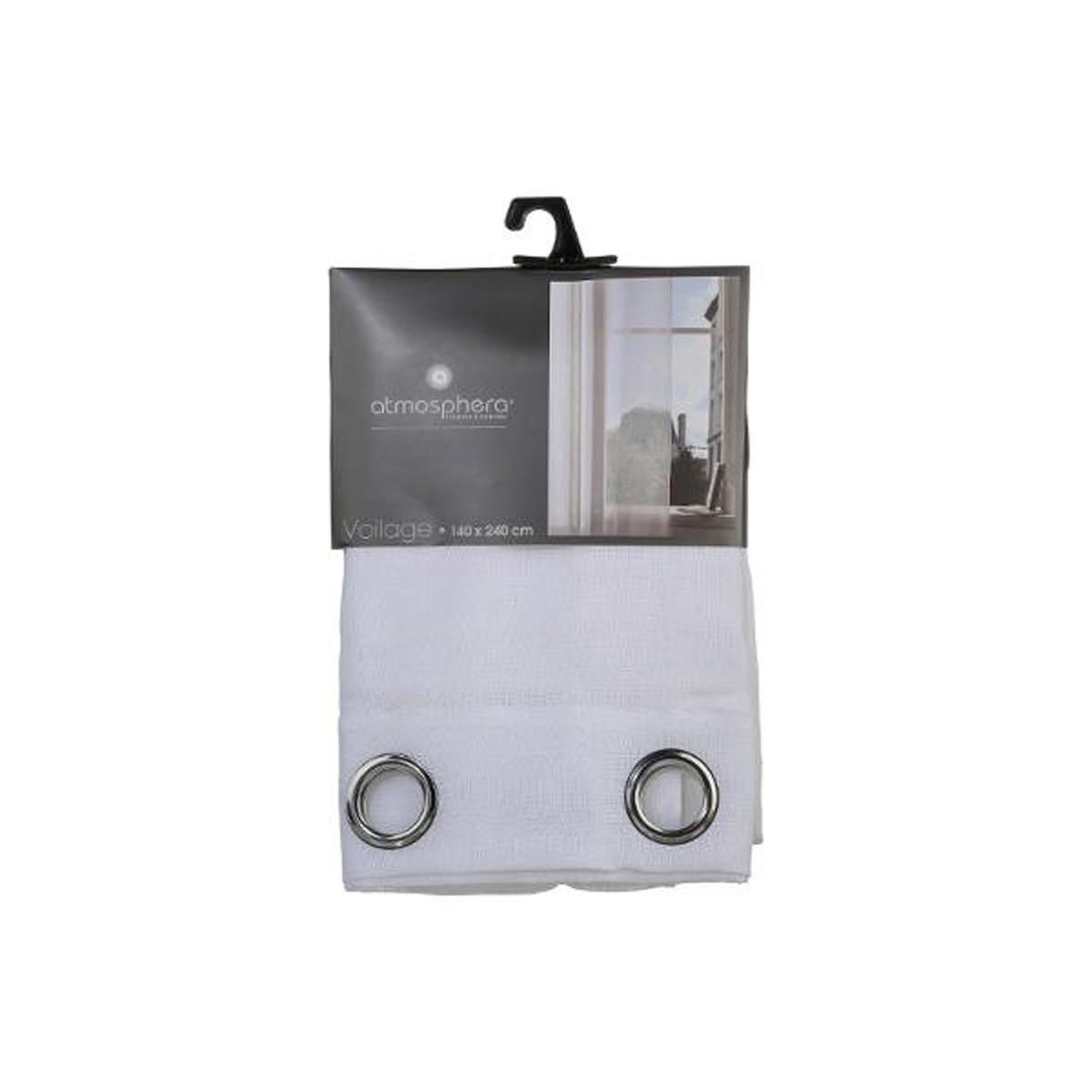 Voir la diapositive 4 : ATMOSPHERA Rideau voilage  fred  140x240cm blanc