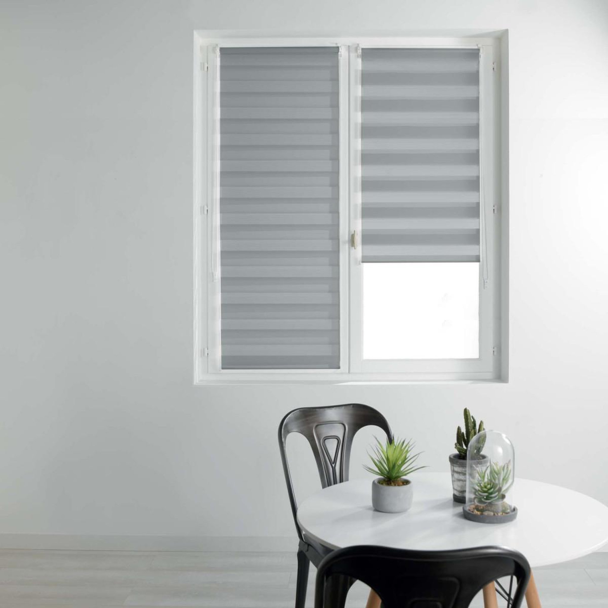 Douceur d'Intérieur Store enrouleur jour nuit  daynight  45x180cm gris