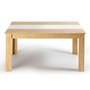Voir la diapositive 3 : ID MARKET Table à manger rectangle GEORGIA 6 personnes imitation hêtre et blanche 140 x 90 cm