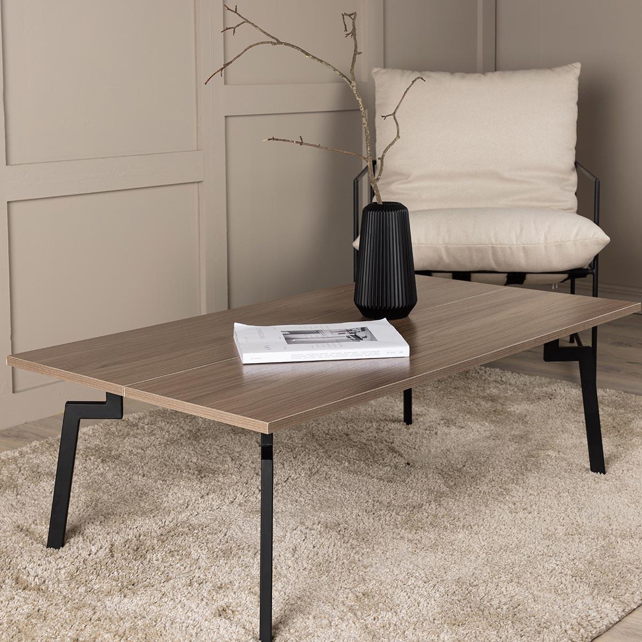 Voir la diapositive 5 : Paris Prix Table basse design  bethan  120cm marron