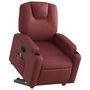Voir la diapositive 3 : VIDAXL Fauteuil inclinable de massage electrique rouge bordeaux