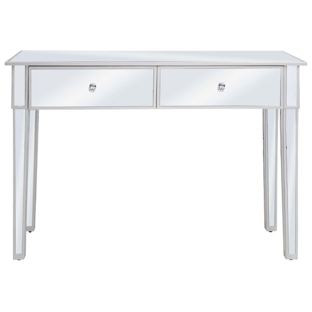 VIDAXL Table console miroir MDF et verre 106,5 x 38 x 76,5 cm