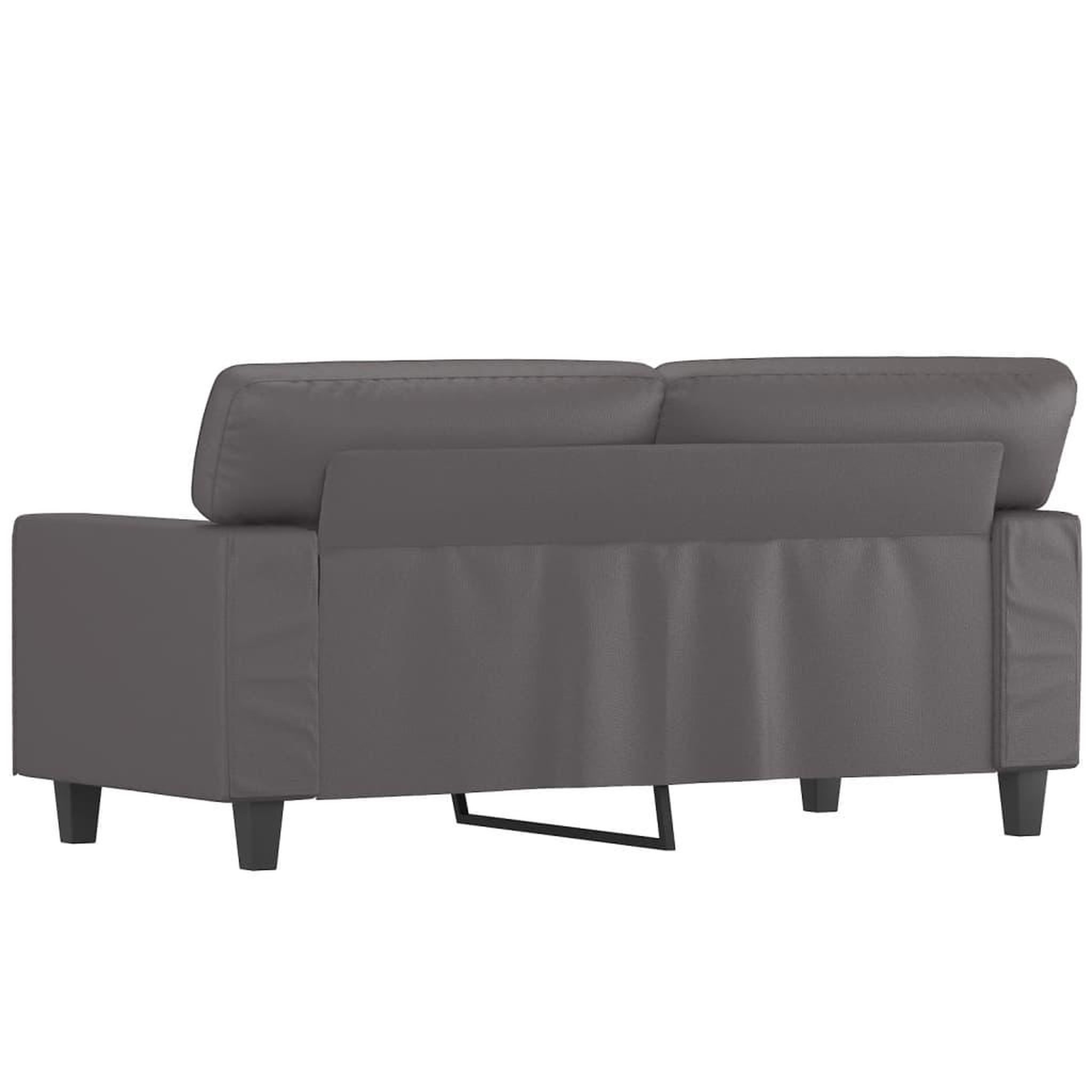 Voir la diapositive 5 : VIDAXL Canape a 2 places Gris 120 cm Similicuir
