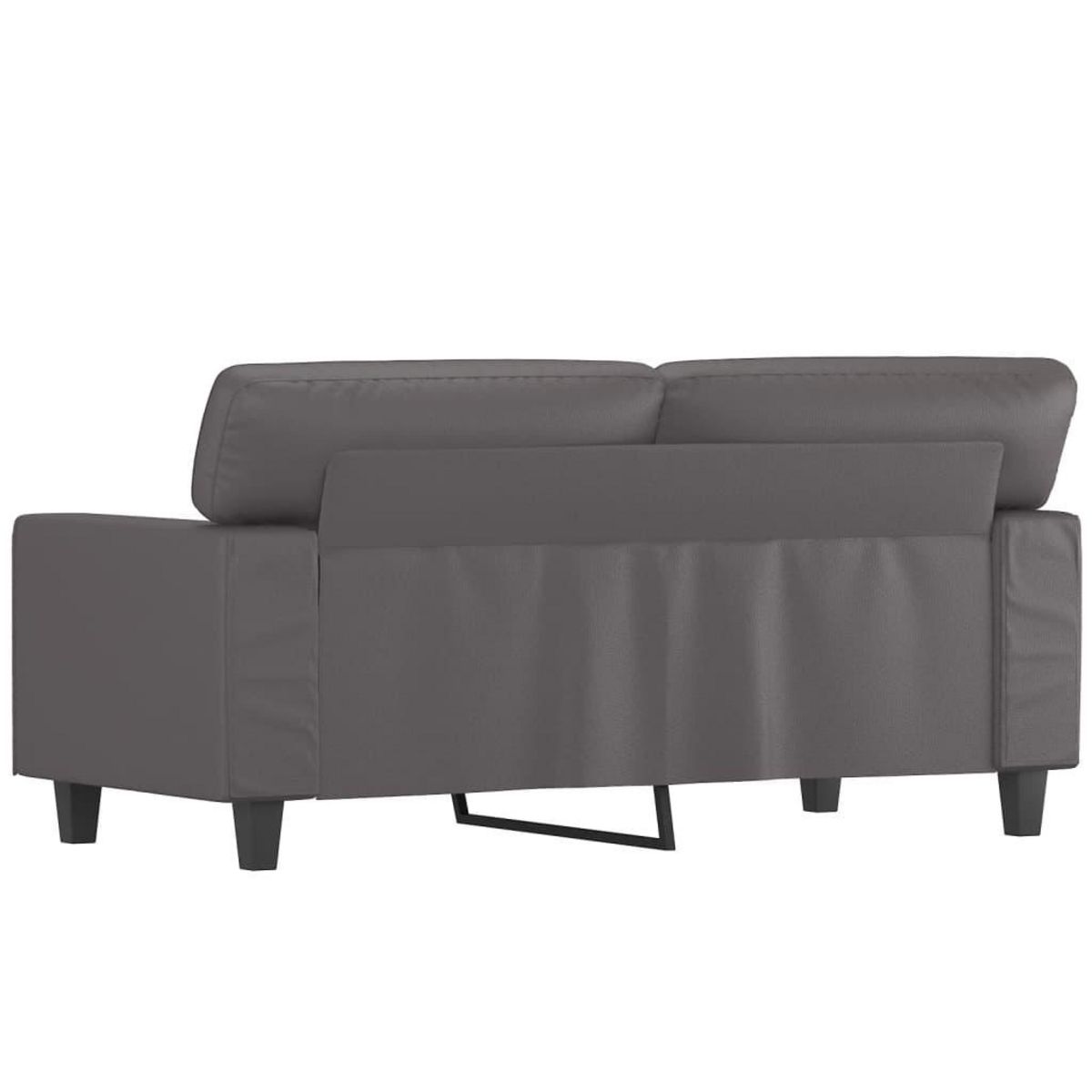 VIDAXL Canape a 2 places Gris 120 cm Similicuir