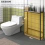 Voir la diapositive 5 : KLEANKIN Meuble WC meuble dessus toilettes style industriel 2 portes 2 étagères acier noir aspect chêne clair