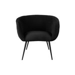 Leitmotiv Fauteuil en velours. Coloris disponibles : Noir, Gris, Vert, Beige, Orange