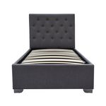 Habitat et Jardin Lit simple avec coffre  Tino  - 90 × 190 cm - Gris