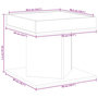 Voir la diapositive 6 : VIDAXL Table basse avec LED chene marron 50x50x45 cm bois d'ingenierie