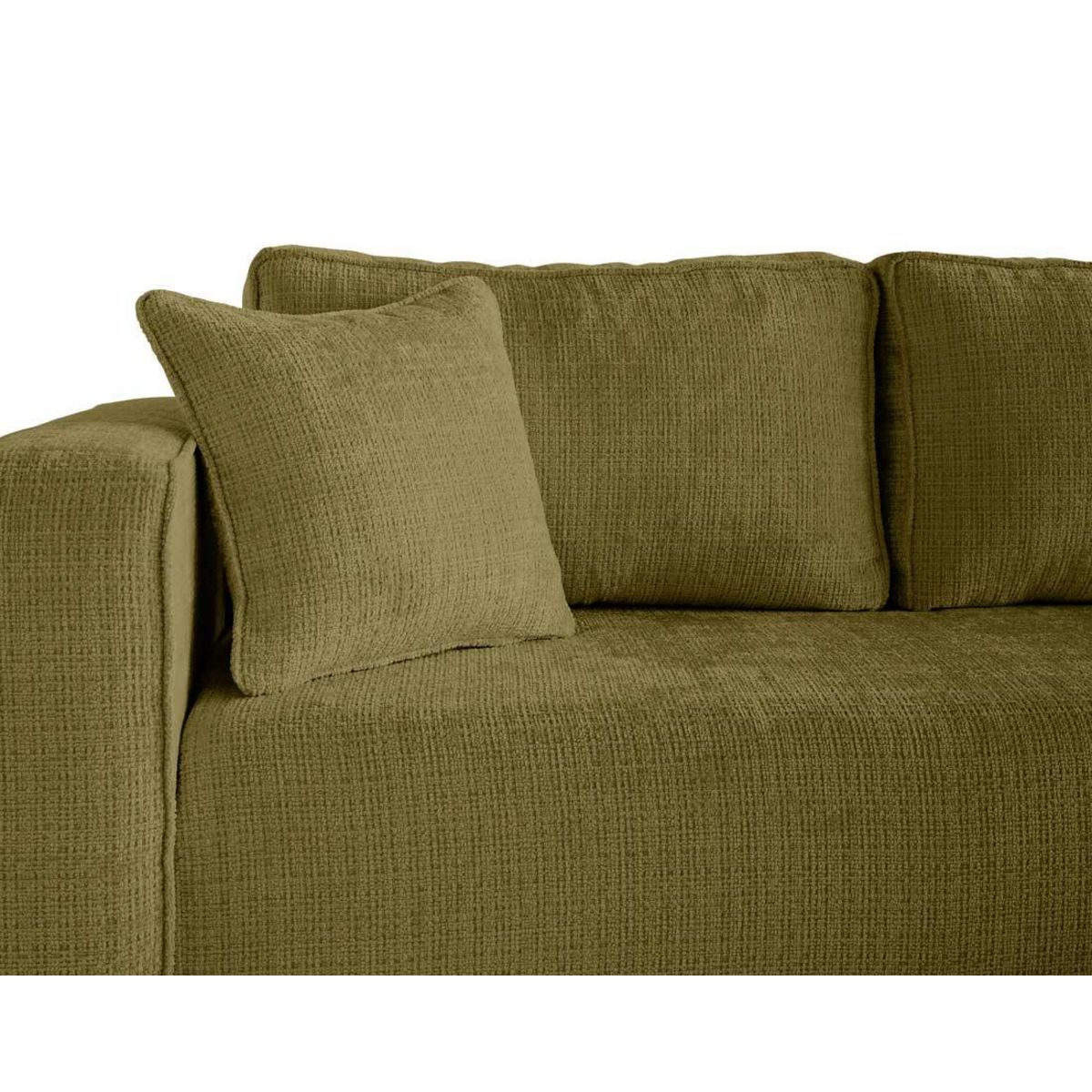 BEST MOBILIER Topaze - canapé d'angle déhoussable réversible 4 places en velours texturé