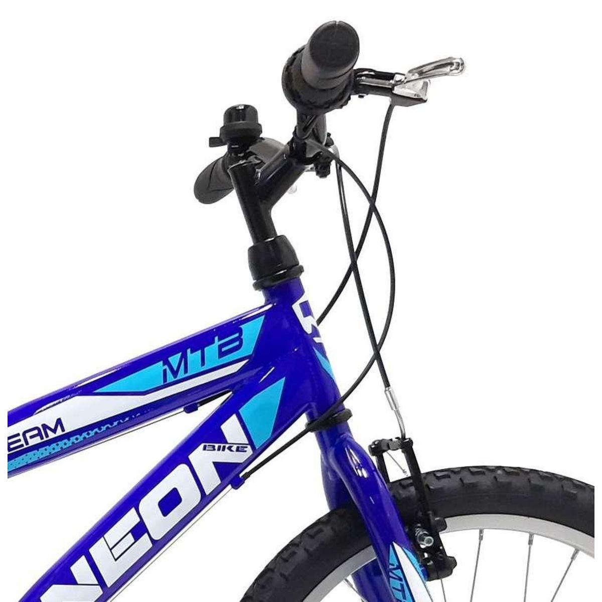 Vélo enfant - VTT 20'' - Cadre rigide en acier - 7 vitessses - Poignée Tournante - Freins V-Brake - Levier Alu.