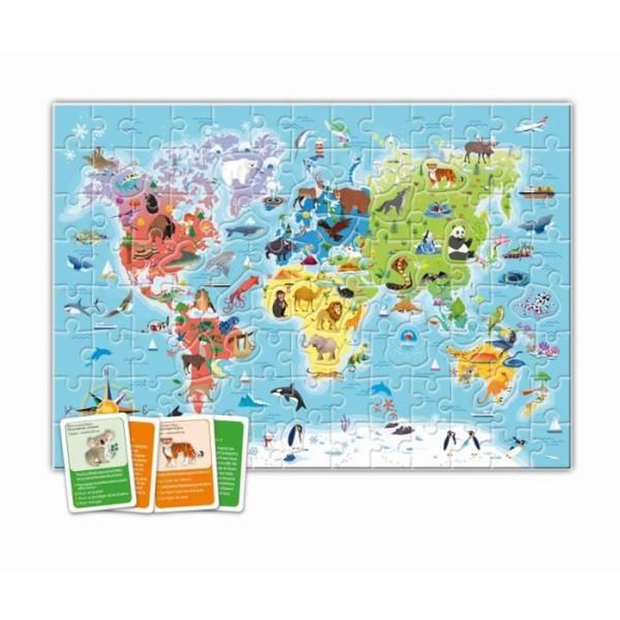 Voir la diapositive 2 : CLEMENTONI Clementoni - Puzzle a la découverte du monde - Avec activités, défis, tombola et jeu de recherche - Dés 6 ans