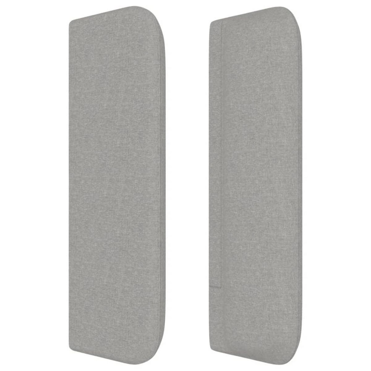 VIDAXL Tete de lit avec oreilles Gris clair 83x16x78/88 cm Tissu