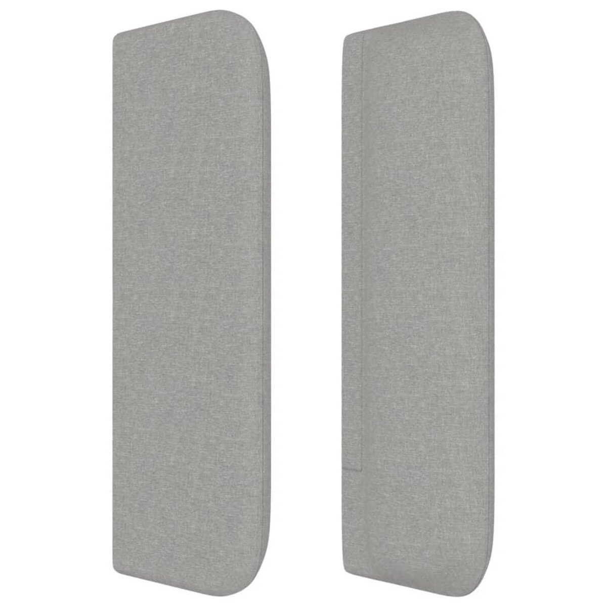 VIDAXL Tete de lit avec oreilles Gris clair 83x16x78/88 cm Tissu