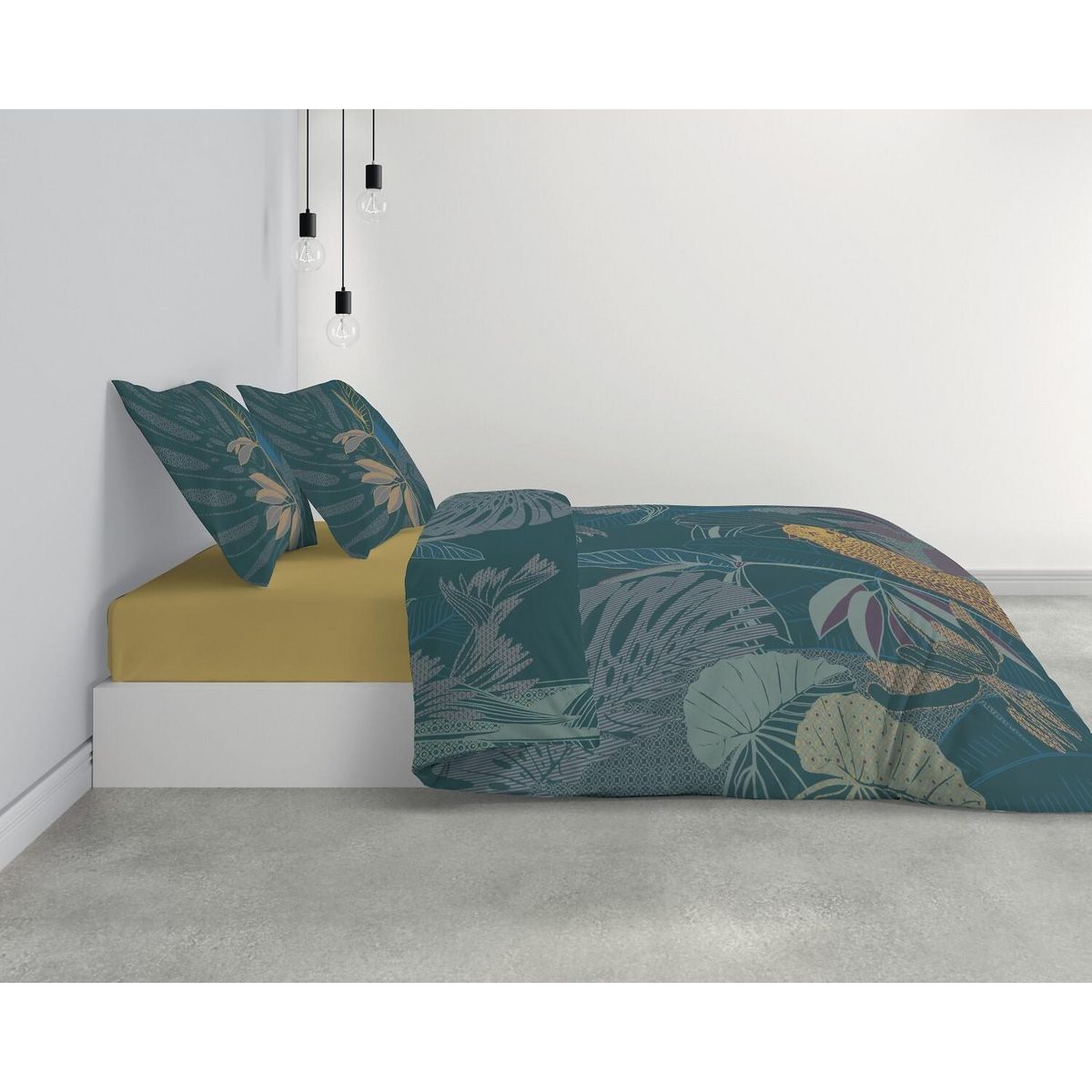 Les Ateliers du Linge Parure Housse De Couette 3pcs 260x240cm 100%coton 47fils Wayapi