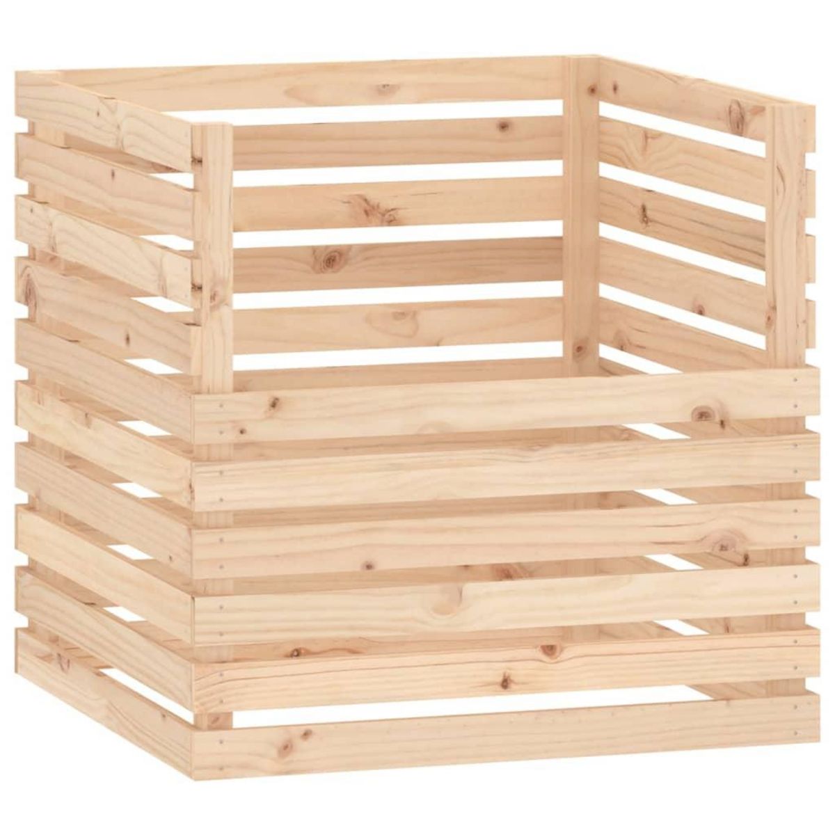 VIDAXL Composteur 80x80x78 cm Bois massif de pin