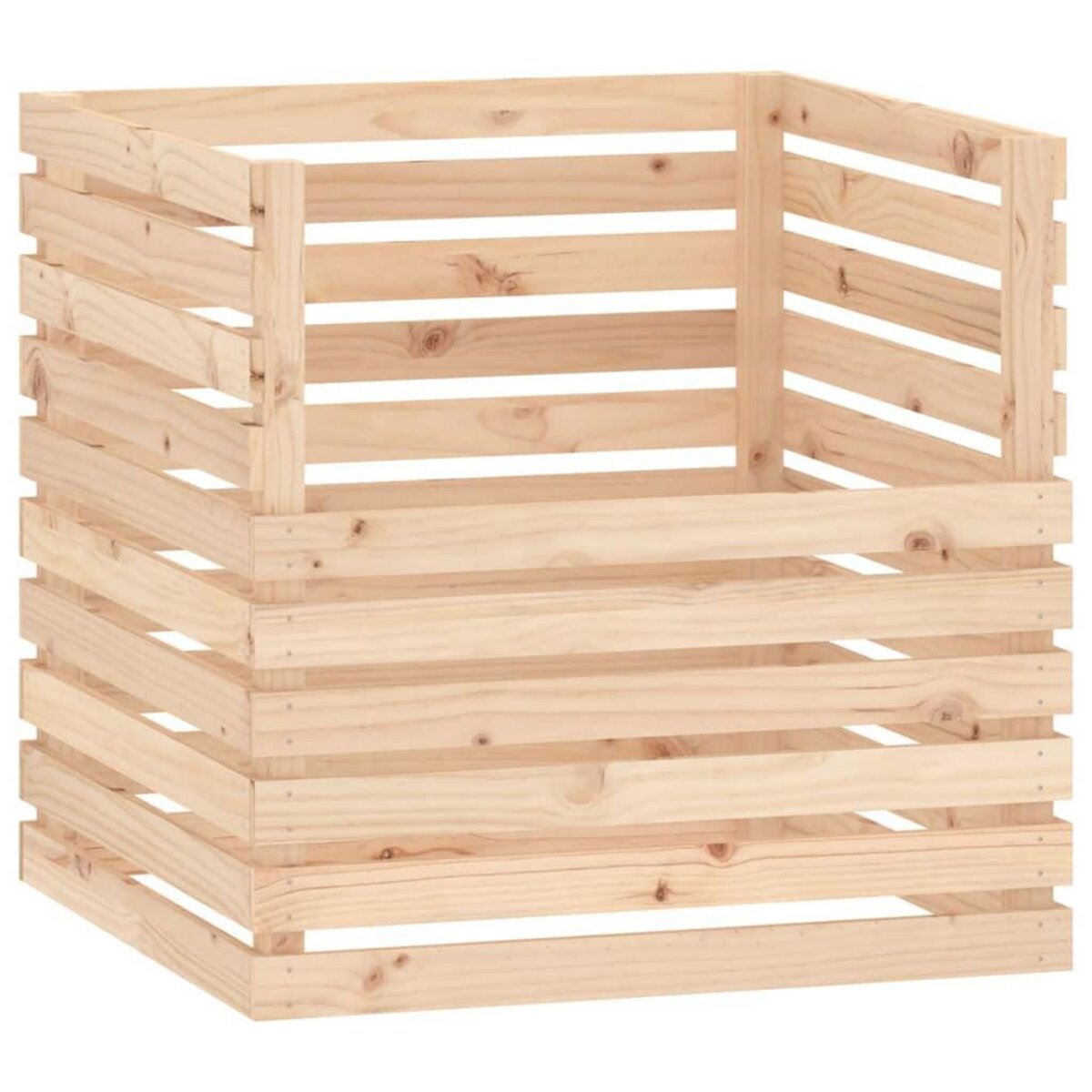 VIDAXL Composteur 80x80x78 cm Bois massif de pin