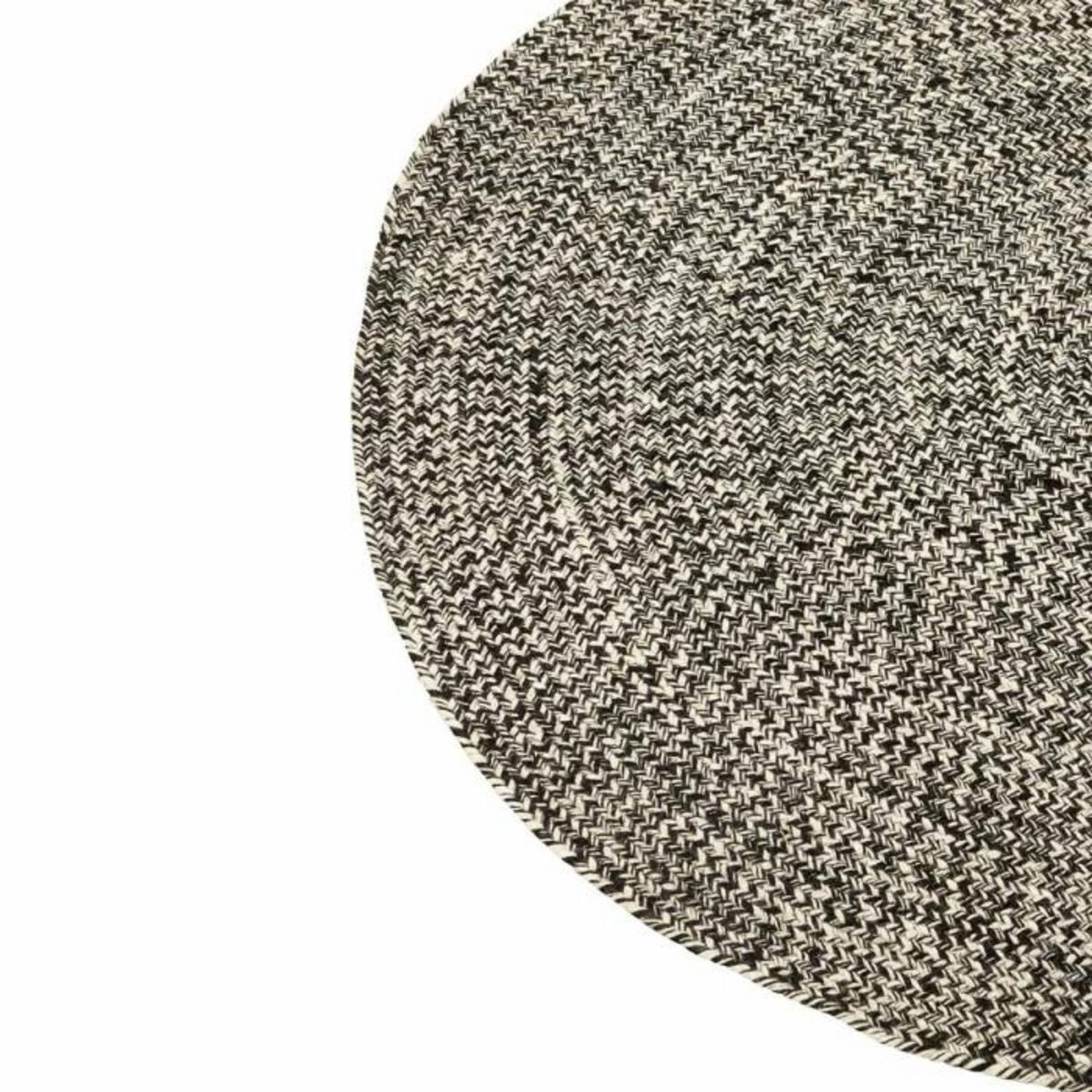 Paris Prix Tapis Rond Bohème  Miami  119cm Noir & Blanc