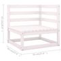 Voir la diapositive 6 : VIDAXL Salon de jardin 11 pcs avec coussins Blanc Bois de pin massif