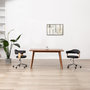 Voir la diapositive 1 : VIDAXL Chaise pivotante de bureau Noir Bois courbe et similicuir