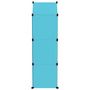 Voir la diapositive 4 : VIDAXL Armoire de rangement pour enfants avec 8 cubes Bleu PP