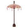 Voir la diapositive 2 : Paris Prix Parasol Déco  Pompons & Coquillages  51cm Saumon