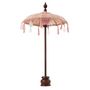 Voir la diapositive 2 : Paris Prix Parasol Déco  Pompons & Coquillages  51cm Saumon