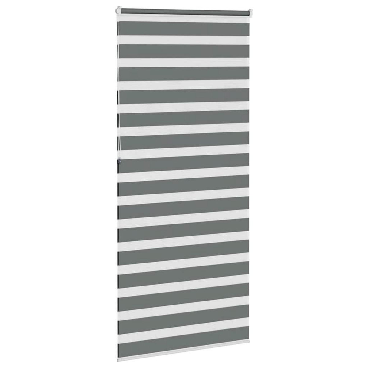 VIDAXL Store zebre gris fonce largeur du tissu 90,9 cm polyester