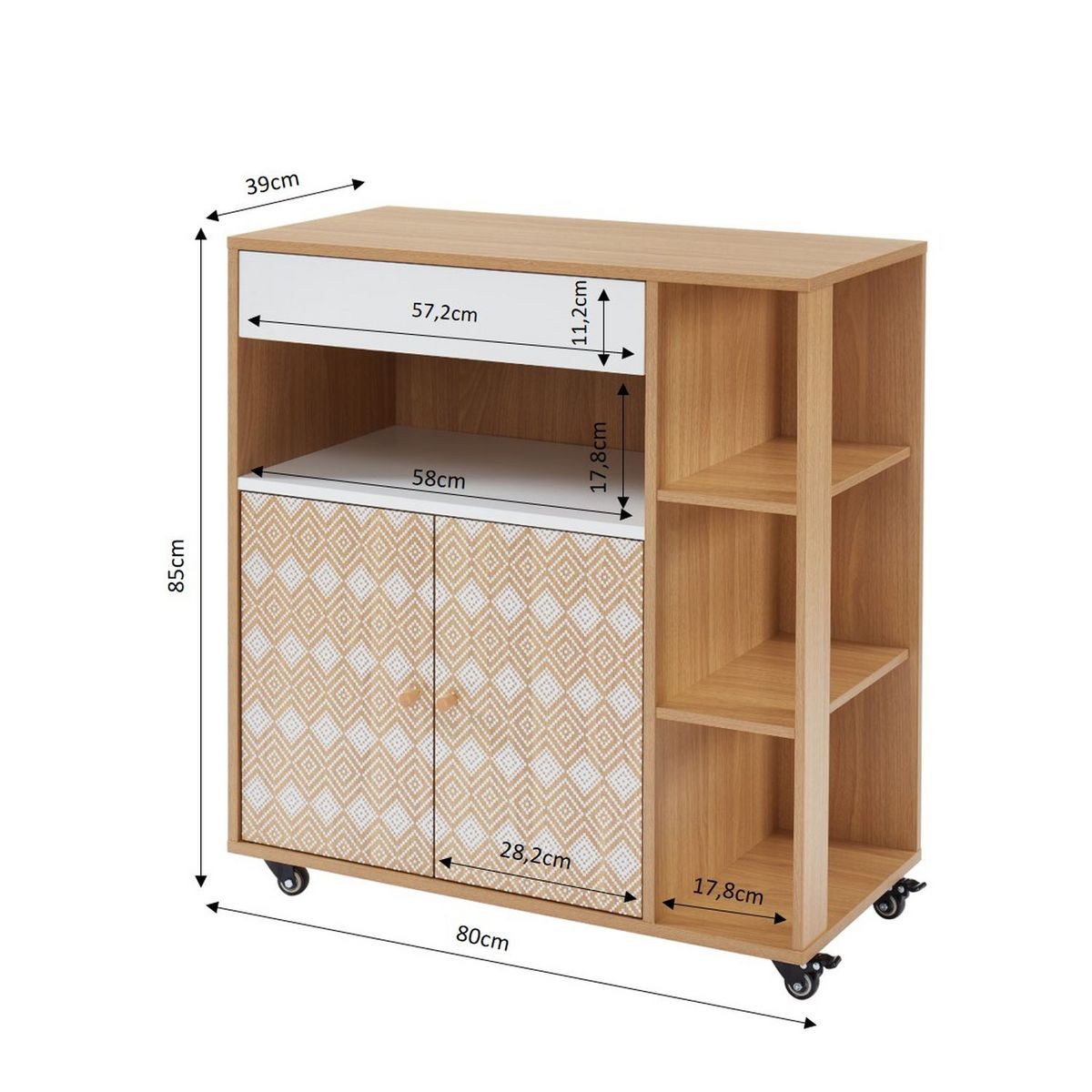 Desserte de cuisine L80cm LUCAS