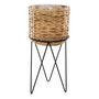 Voir la diapositive 3 : ATMOSPHERA Lot de 2 Cache-Pots sur Pied  Hya  54cm Naturel