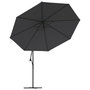Voir la diapositive 4 : VIDAXL Parasol de jardin en porte-a-faux avec mat en aluminium noir