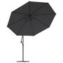 Voir la diapositive 4 : VIDAXL Parasol de jardin en porte-a-faux avec mat en aluminium noir