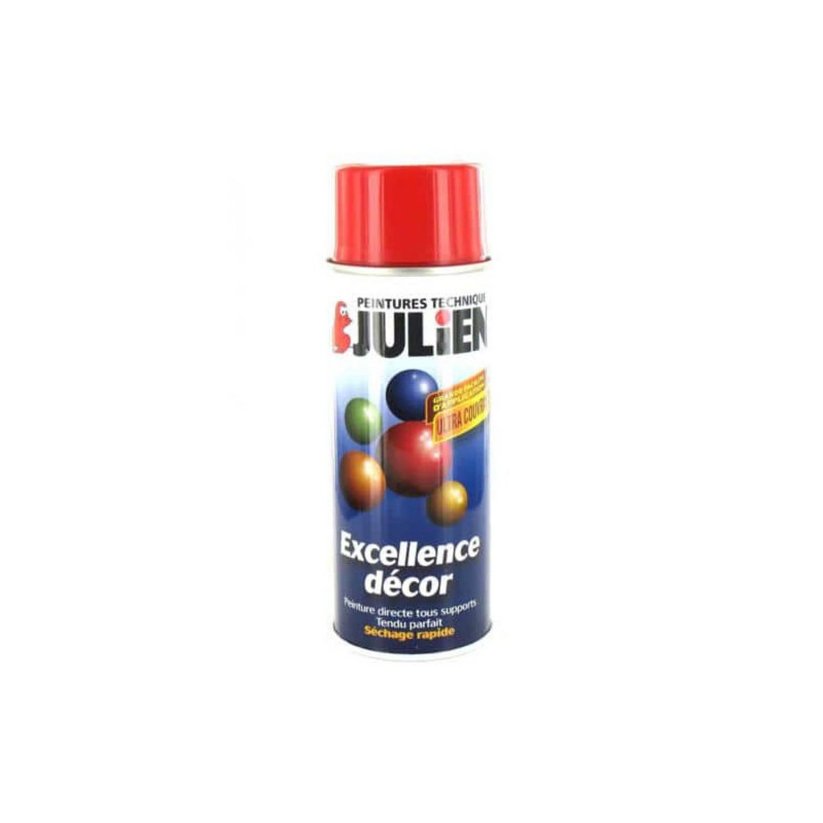 Julien Peinture aérosol Julien rouge feu 400ml Ral 3000