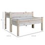 Voir la diapositive 3 : OUTSUNNY Jardinière sur pieds carré potager 2 étages dim. 115L x 114l x 76H cm inserts d'irrigation bois sapin naturel
