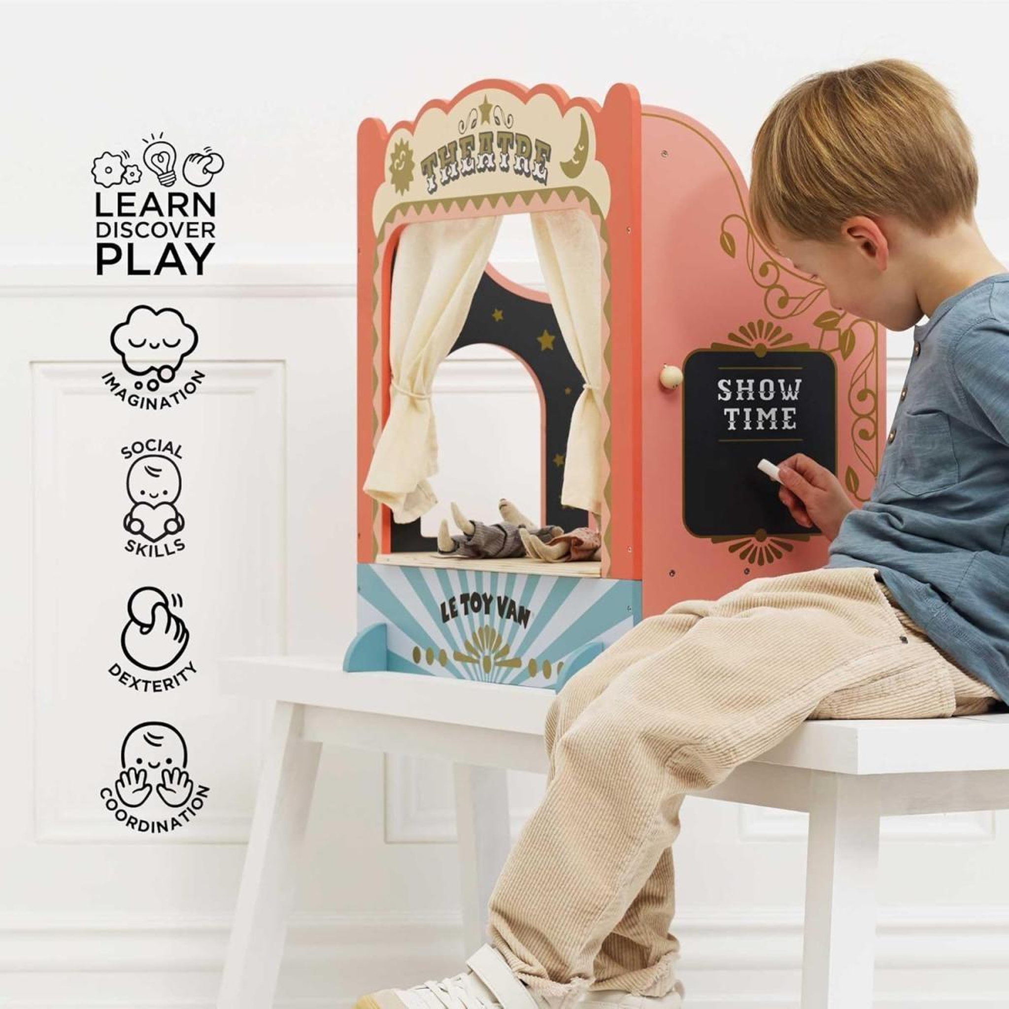 Voir la diapositive 4 : Le Toy Van Theatre Marionnettes pour enfants