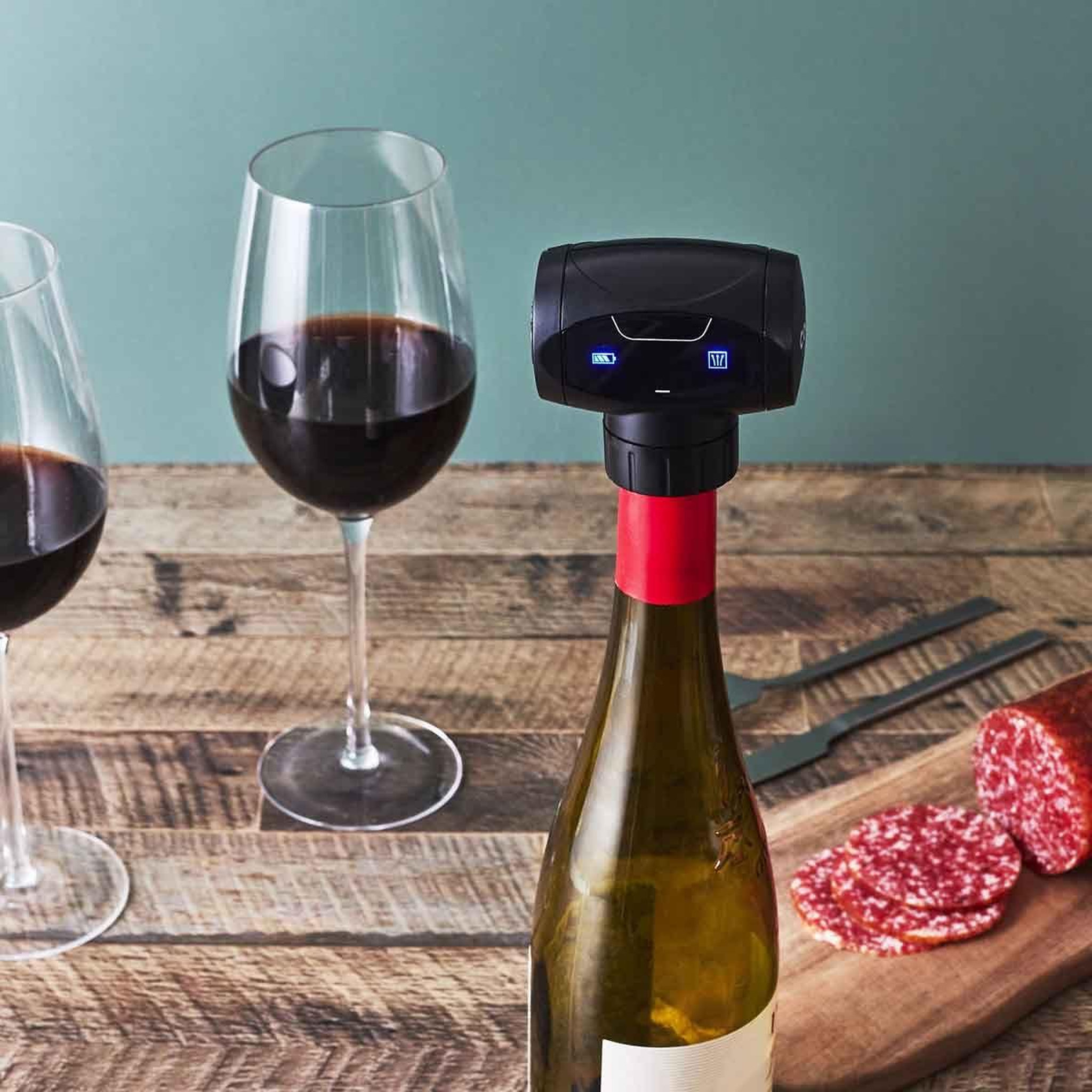 Voir la diapositive 3 : COOK CONCEPT Bouchon de vin vide d'air  électrique  7cm noir